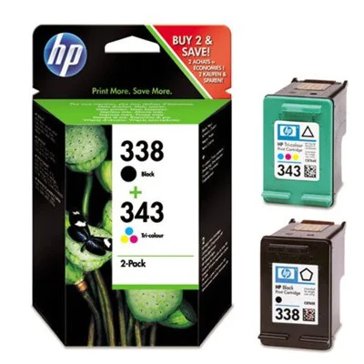 Original OEM Ink Cartridges HP 338 + 343 (SD449EE) (multi pack)