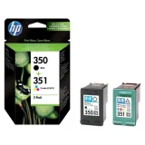 Original OEM Ink Cartridges HP 350 + 351 (SD412EE) for HP Photosmart C4485