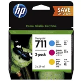 Original OEM Ink Cartridges HP 711 CMY (P2V32A)