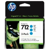 Original OEM Ink Cartridges HP 712 (3ED77A) (Cyan) (3-pack)