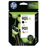 Original OEM Ink Cartridges HP 901 XL BK + 901 C (SD519AE) for HP OfficeJet J4600