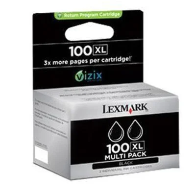 Original OEM Ink Cartridges Lexmark 100XL BK (14N0848) (Black) (2-pack)