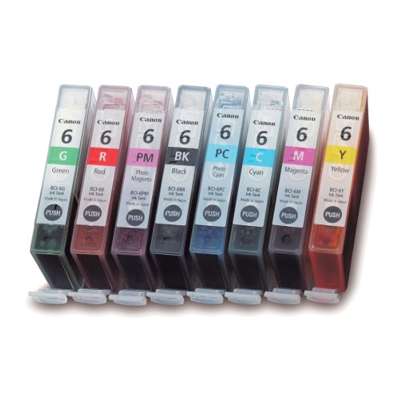 Ink cartridges Canon BCI-6 CMYK - compatible and original OEM