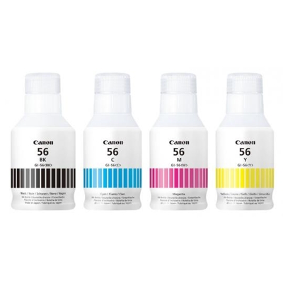 Ink cartridges Canon GI-56 CMYK - compatible and original OEM