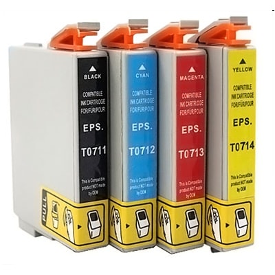 Ink cartridges Epson T0711-T0715 - compatible and original OEM