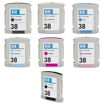 Ink cartridges HP 38 - compatible and original OEM