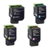 Toner cartridges Lexmark C242 - compatible and original OEM