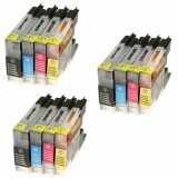 3x Compatible Ink Cartridges LC-1240 CMYK for Brother (LC1240VALBP)