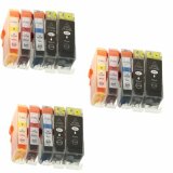 3x Compatible Ink Cartridges PGI-520 BK/CLI-521 CMYK for Canon