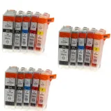 3x Compatible Ink Cartridges CLI-5/8 CMYK for Canon