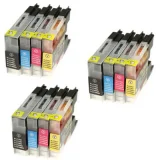 3x Compatible Ink Cartridges LC-1240 CMYK (LC1240VALBP) for Brother MFC-J6510DW