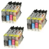 3x Compatible Ink Cartridges LC-1240 CMYK (LC1240VALBP) for Brother MFC-J5910DW