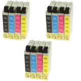 3x Compatible Ink Cartridges T0615 (C13T06154010) for Epson Stylus D68 PE