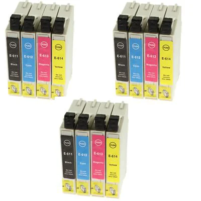 3x Compatible Ink Cartridges T0615 for Epson (C13T06154010)