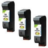 Compatible Ink Cartridges 15 for HP (SA296A) (Black) (3-pack)
