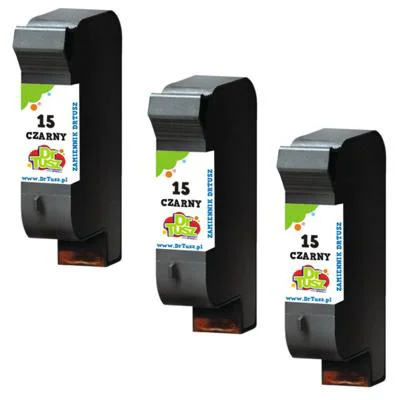 Compatible Ink Cartridges 15 for HP (SA296A) (Black) (3-pack)