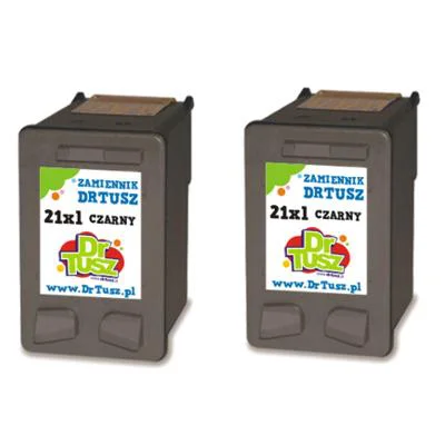 Compatible Ink Cartridges 21 for HP (CC627A) (Black) (2-pack)
