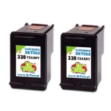 Compatible Ink Cartridges 338 for HP (CB331H) (Black) (2-pack)