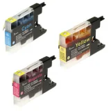 Compatible Ink Cartridges LC-1240 CMY (LC1240RBWBP) for Brother MFC-J6510DW