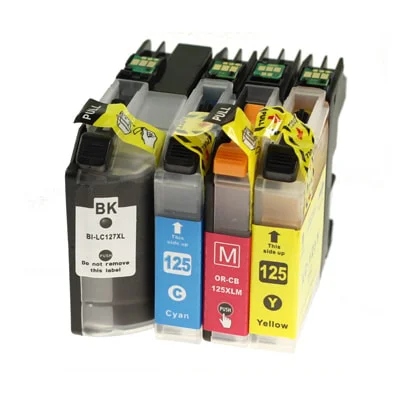 Compatible Ink Cartridges LC-127 125 XL CMYK for Brother (LC127XLVALBP) (multi pack)