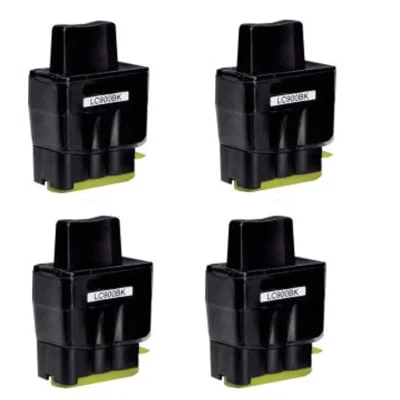 Compatible Ink Cartridges LC-900 BK for Brother (LC900BK) (Black) (4xpack)