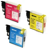 Compatible Ink Cartridges LC-985 CMY (LC985RBWBP) for Brother DCP-J140W