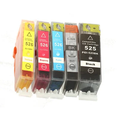Compatible Ink Cartridges PGI-525 BK CLI-526 CMYK for Canon
