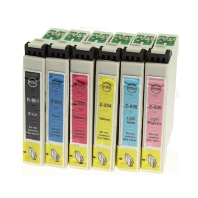 Compatible Ink Cartridges T0807 for Epson (C13T08074011) (multi pack)