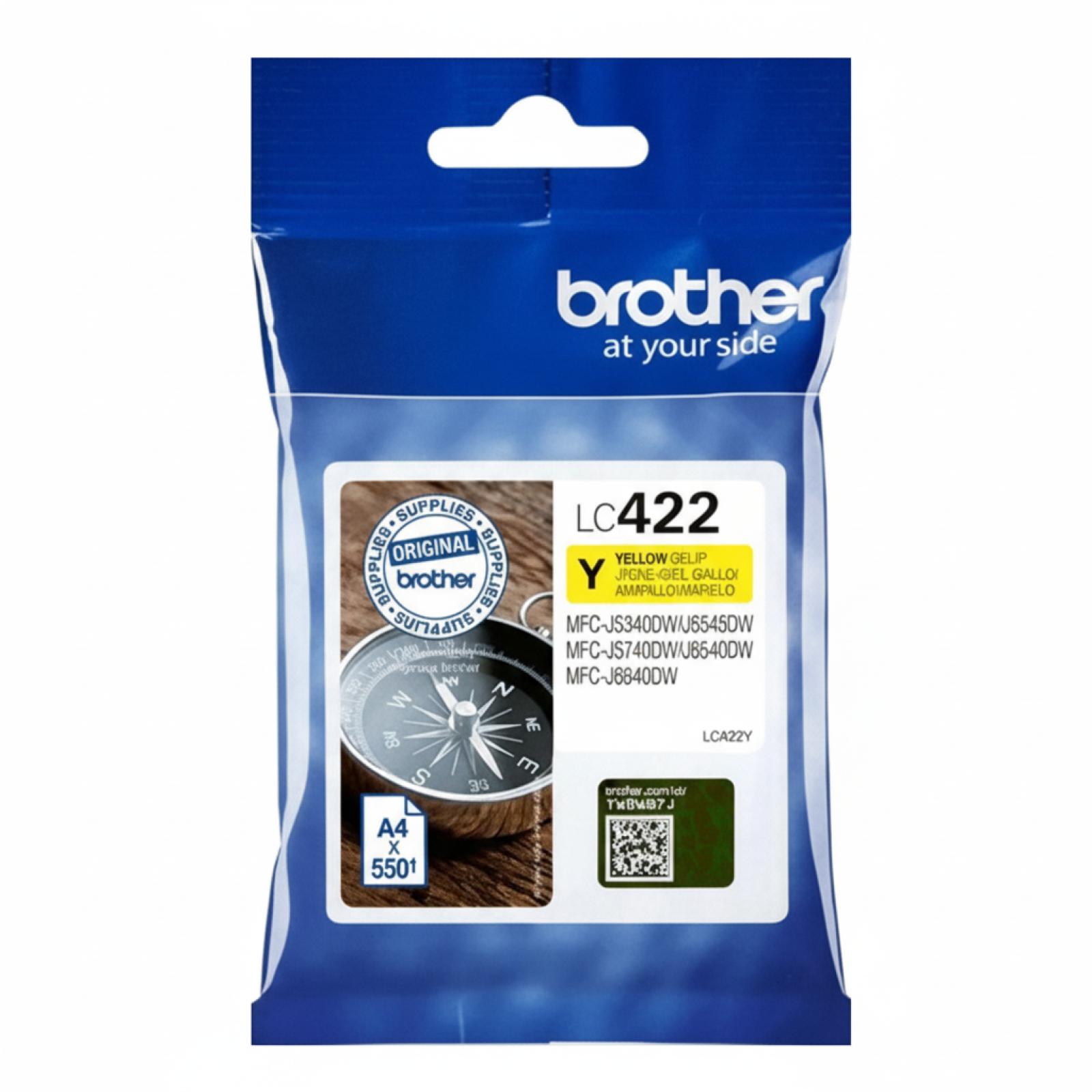 Original OEM Ink Cartridge Brother LC-422 Y (LC422Y) (Yellow)
