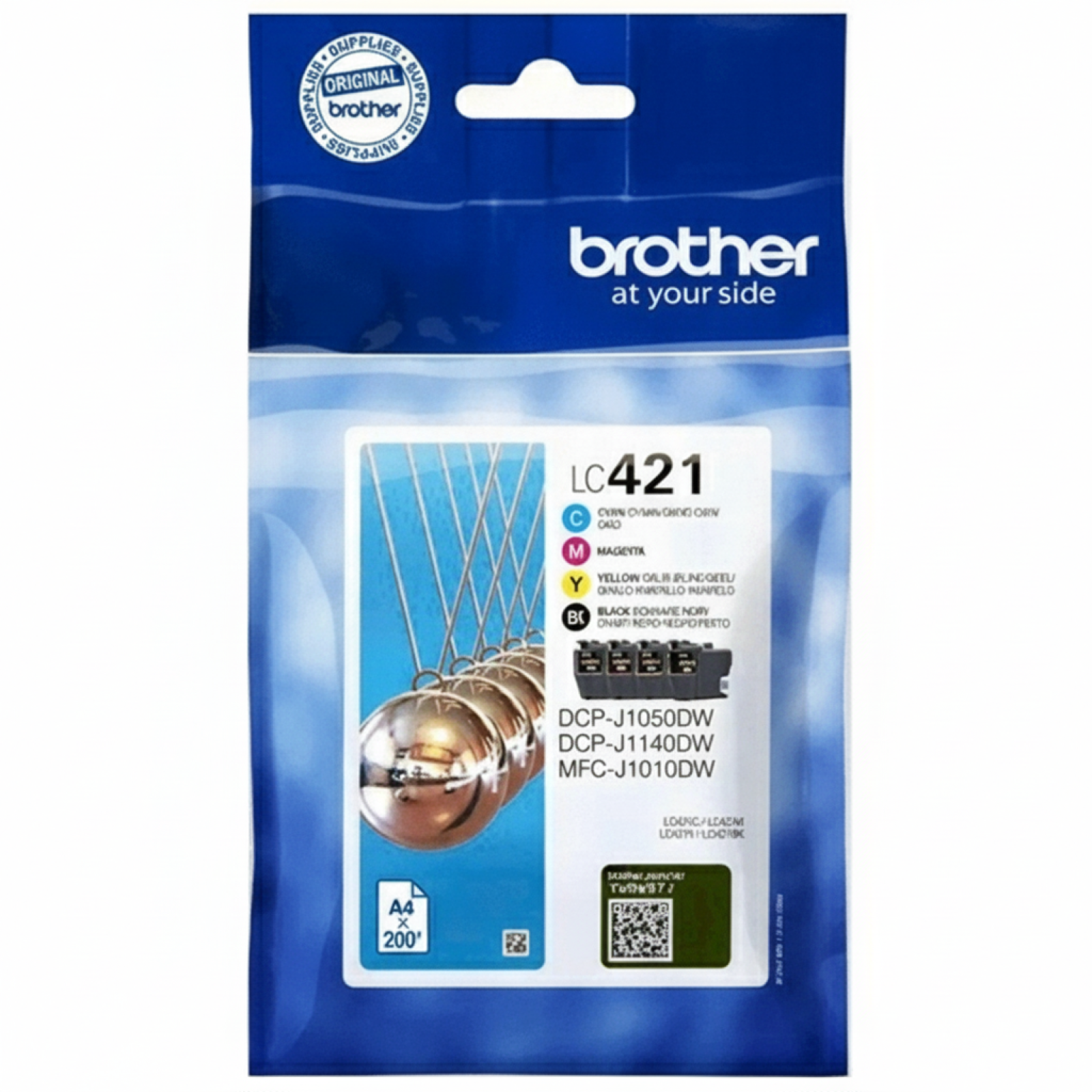 Original OEM Ink Cartridges Brother LC-421 CMYK (LC421VAL) (multi pack)