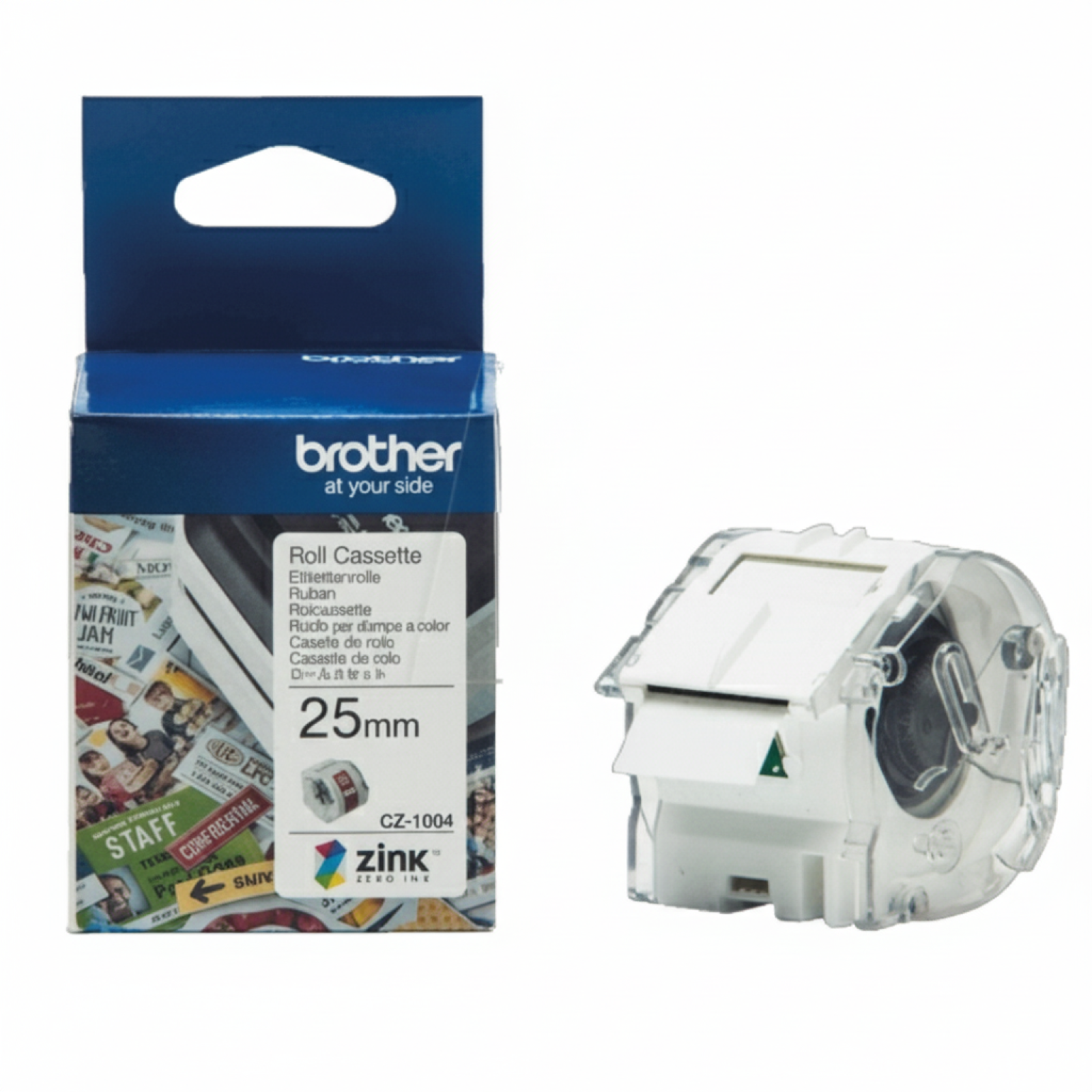 Original OEM Tape Brother 25 mm (CZ1004) (White) (25 mm, 5 m)