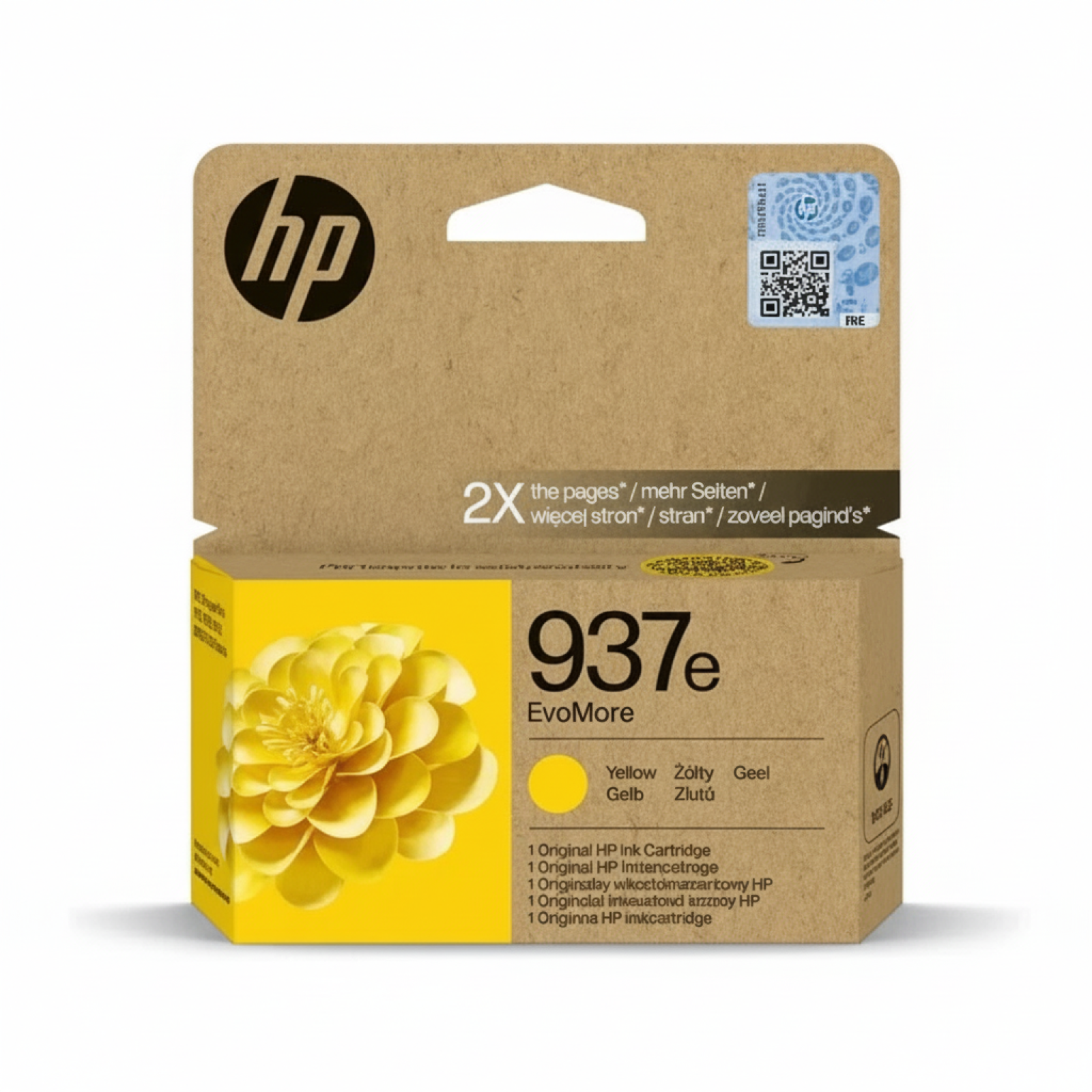 Original OEM Ink Cartridge HP 937e (4S6W8NE) (Yellow)
