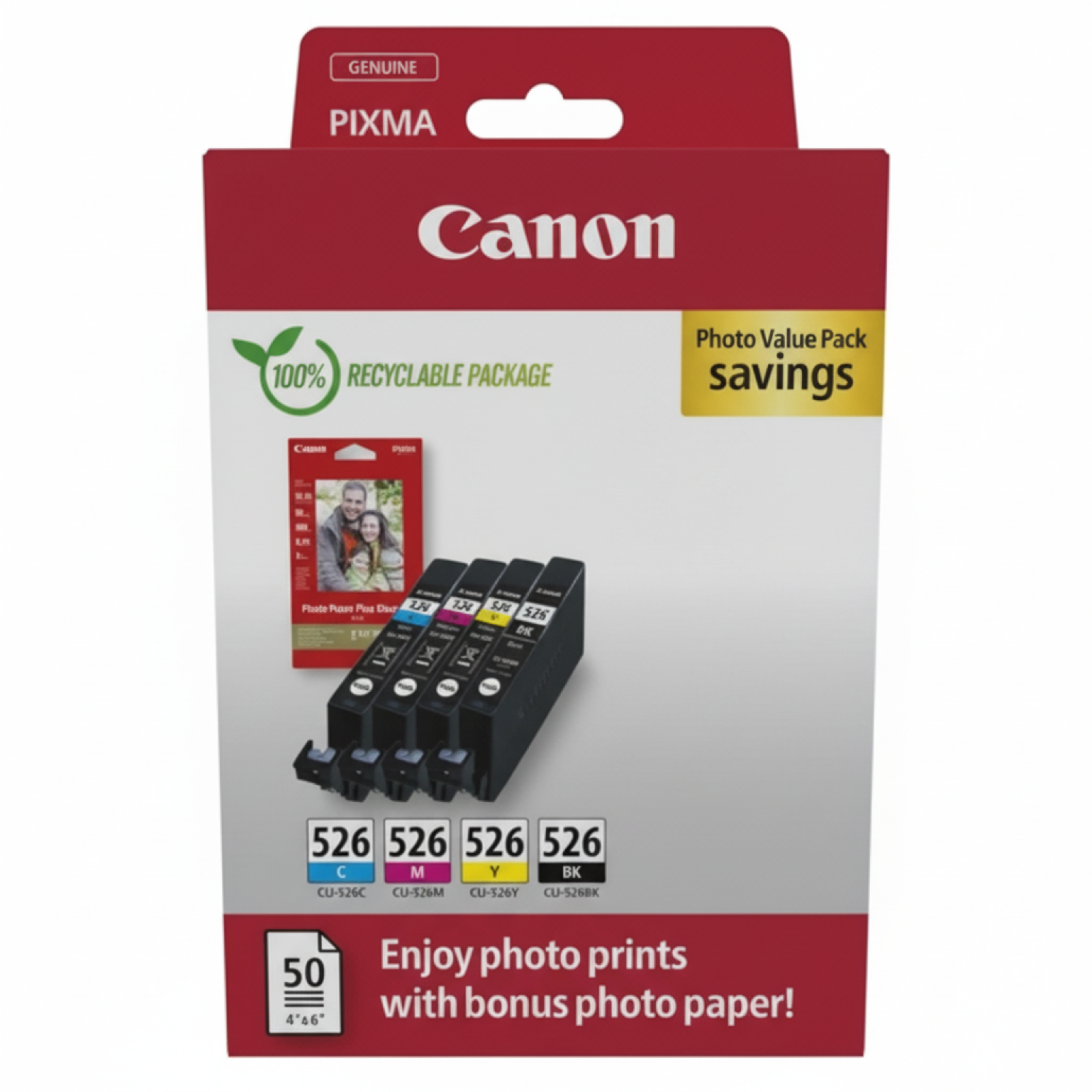 Original OEM Ink Cartridges Canon CLI-526 CMYK (4540B019) (multi pack)