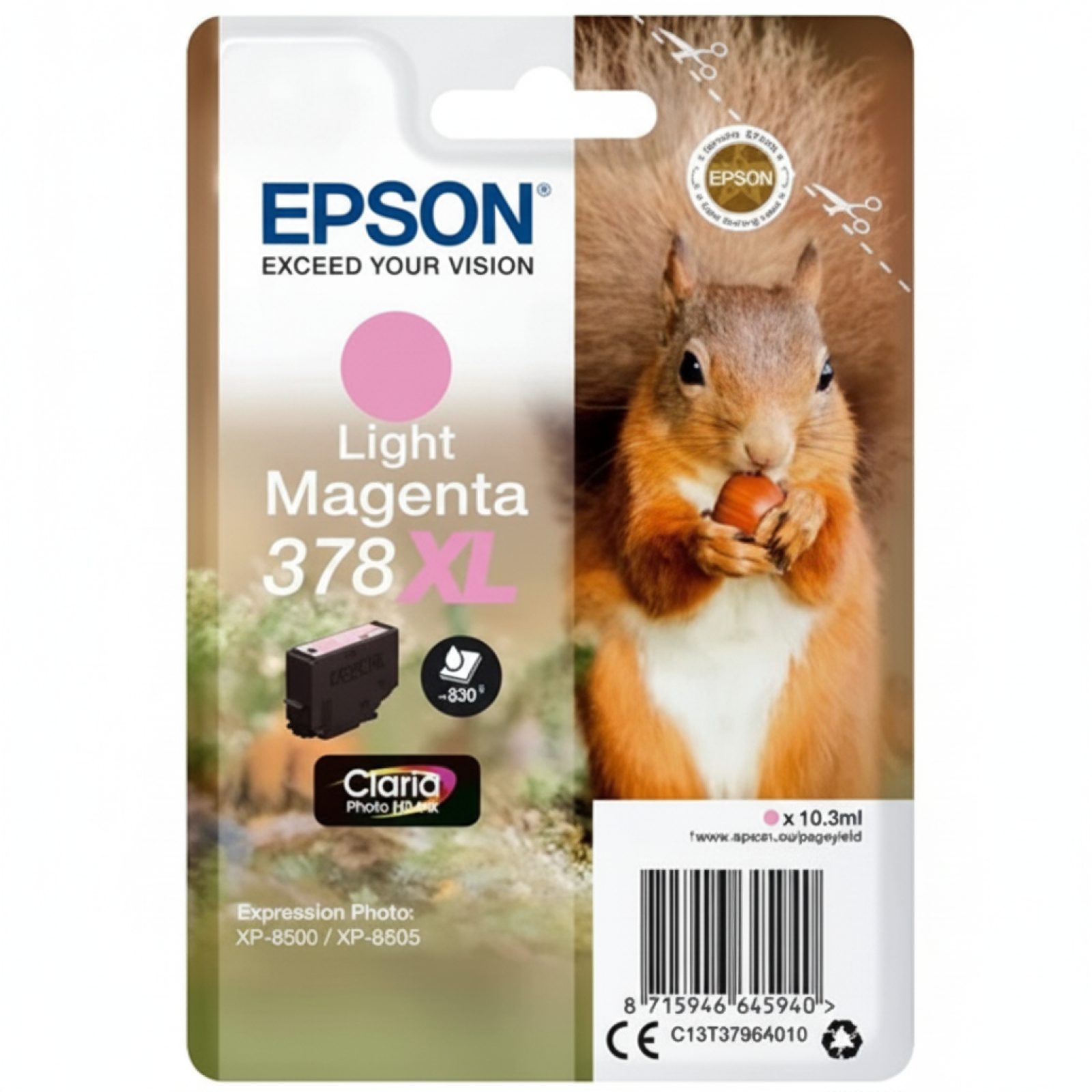 Original OEM Ink Cartridge Epson 378 XL (378XL) (Light magenta)