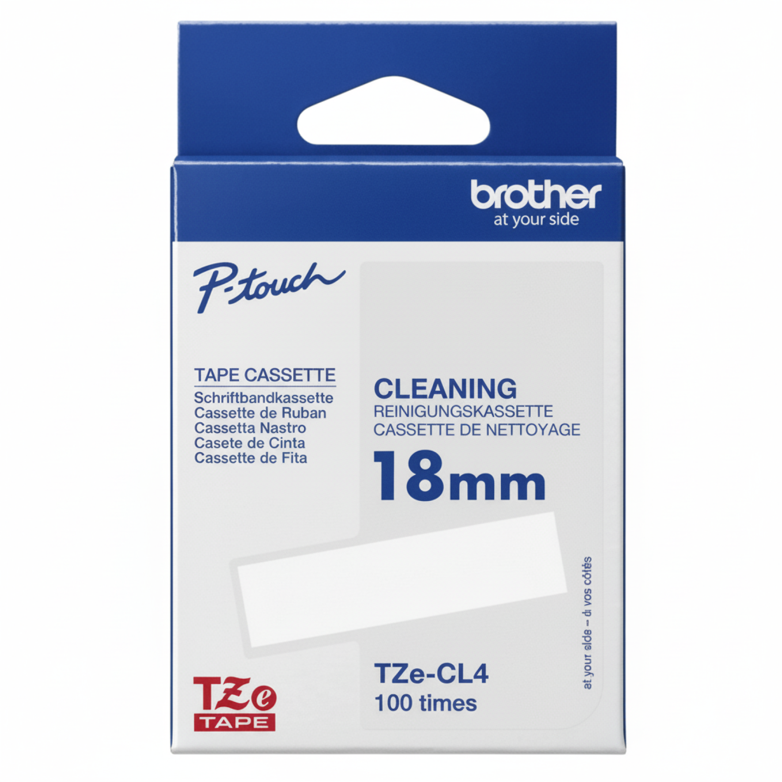 Original OEM Cleaning Tape Brother TZe-CL4 (TZe-CL4) (White) (18 mm)