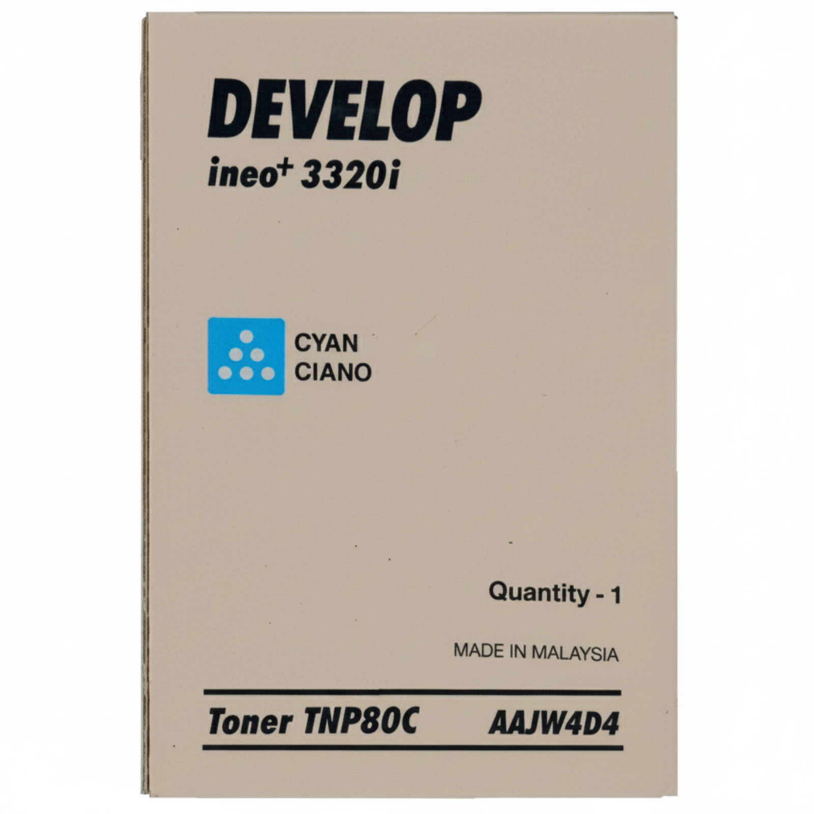 Original OEM Toner Develop TNP-80C (AAJW4D4) (Cyan)