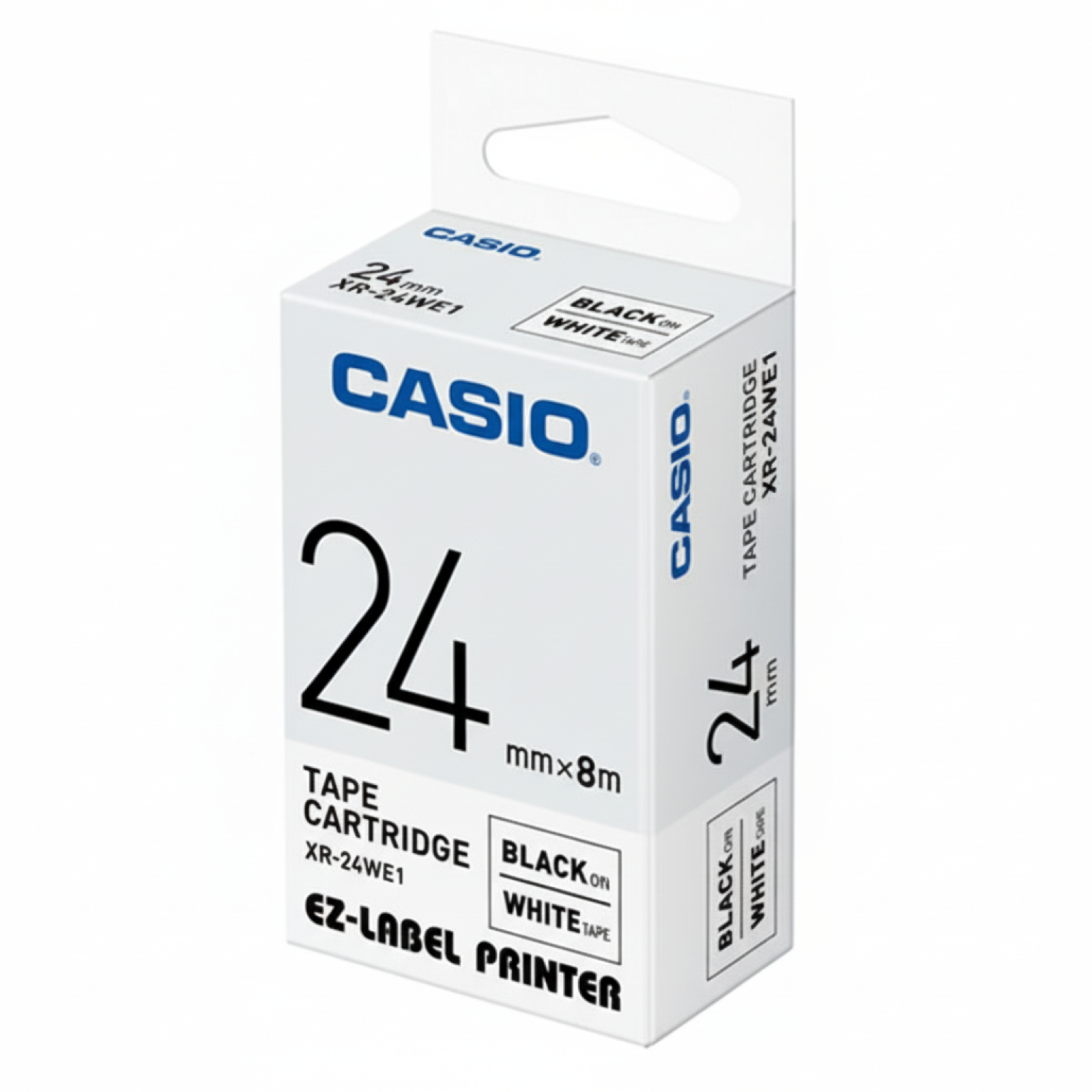 Original OEM Tape Casio XR-24WE1 (XR-24WE1) (White) (24 mm, 8 m)