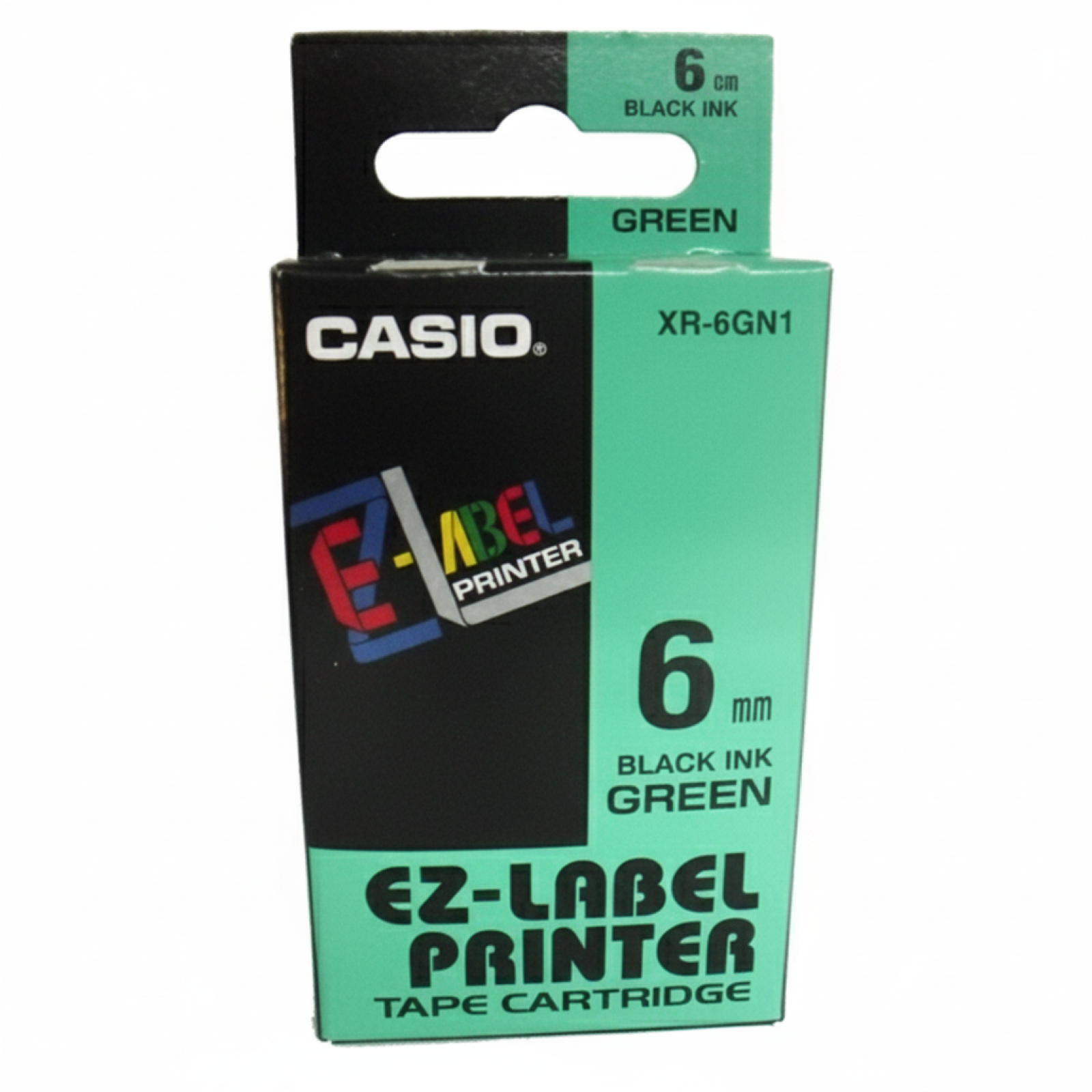 Original OEM Tape Casio XR-6GN1 (XR-6GN1) (Green) (6 mm, 8 m)
