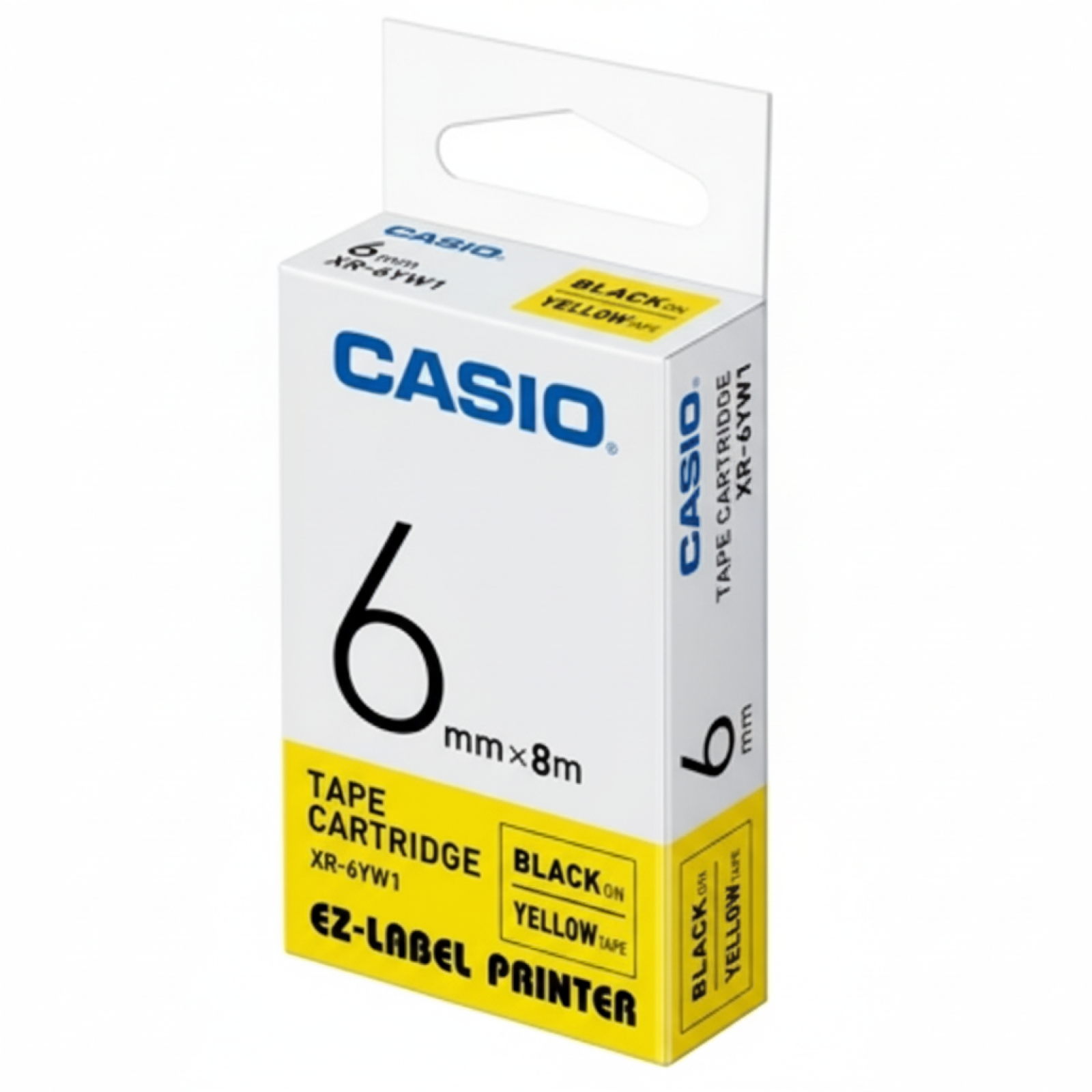 Original OEM Tape Casio XR-6YW1 (XR-6YW1) (Yellow) (6 mm, 8 m)
