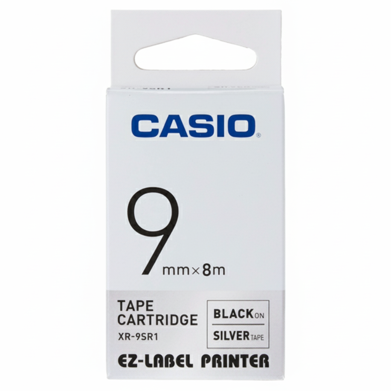 Original OEM Tape Casio XR-9WE1 (XR-9WE1) (White) (9 mm, 8 m)