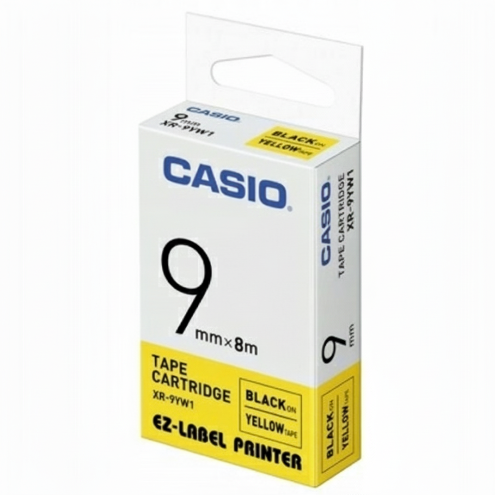 Original OEM Tape Casio XR-9YW1 (XR-9YW1) (Yellow) (9 mm, 8 m)