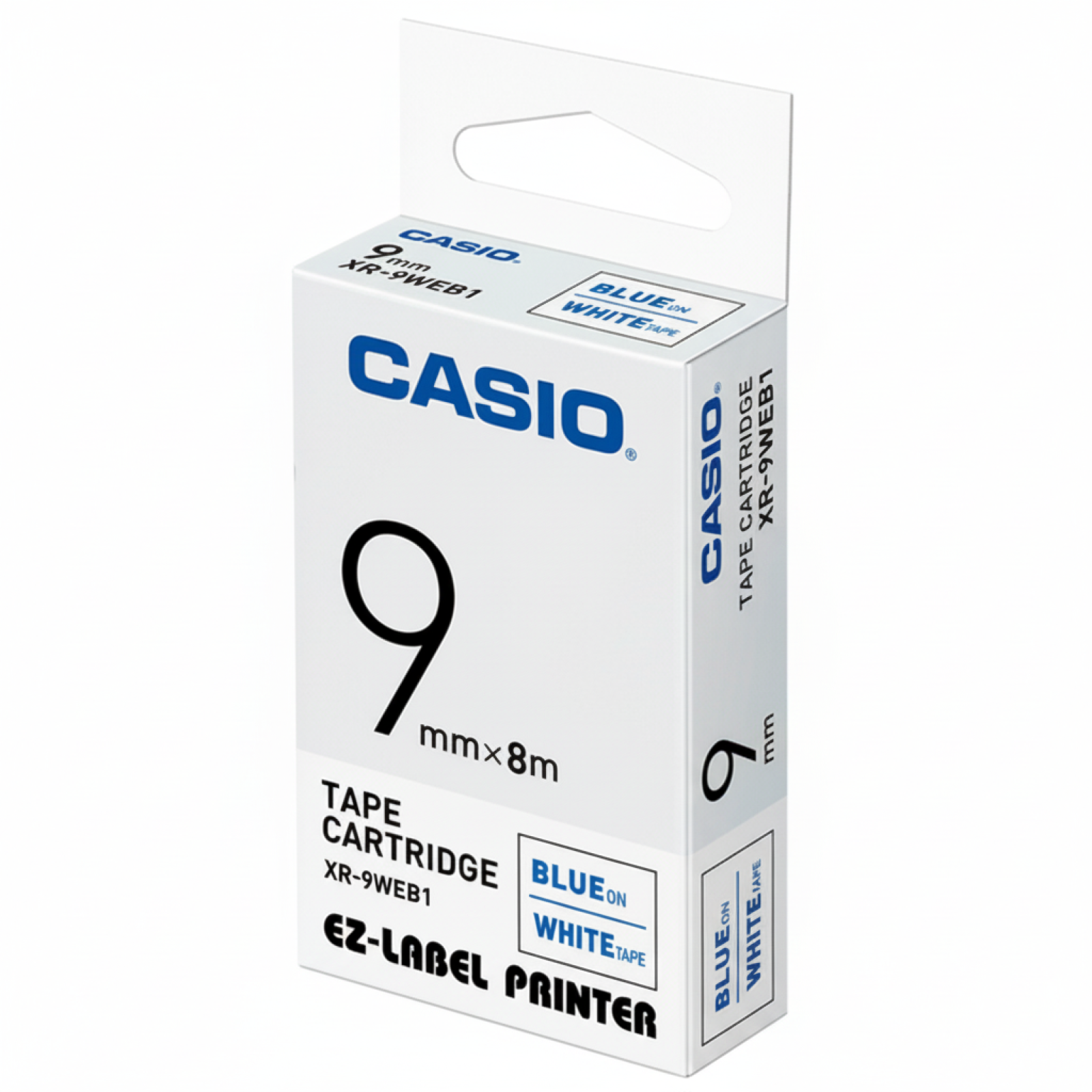 Original OEM Tape Casio XR-9WEB1 (XR-9WEB1) (White) (9 mm, 8 m)