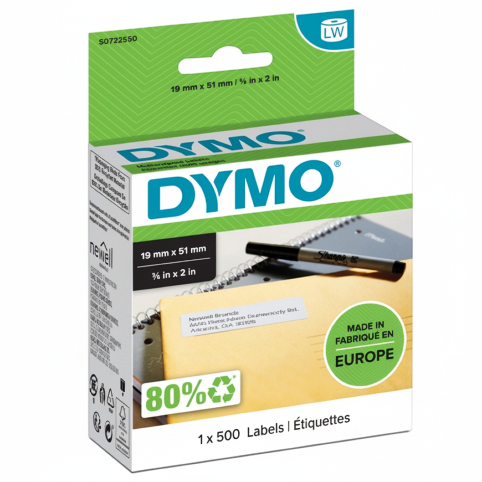 Original OEM Label DYMO LW-11355 (LW-11355) (White)