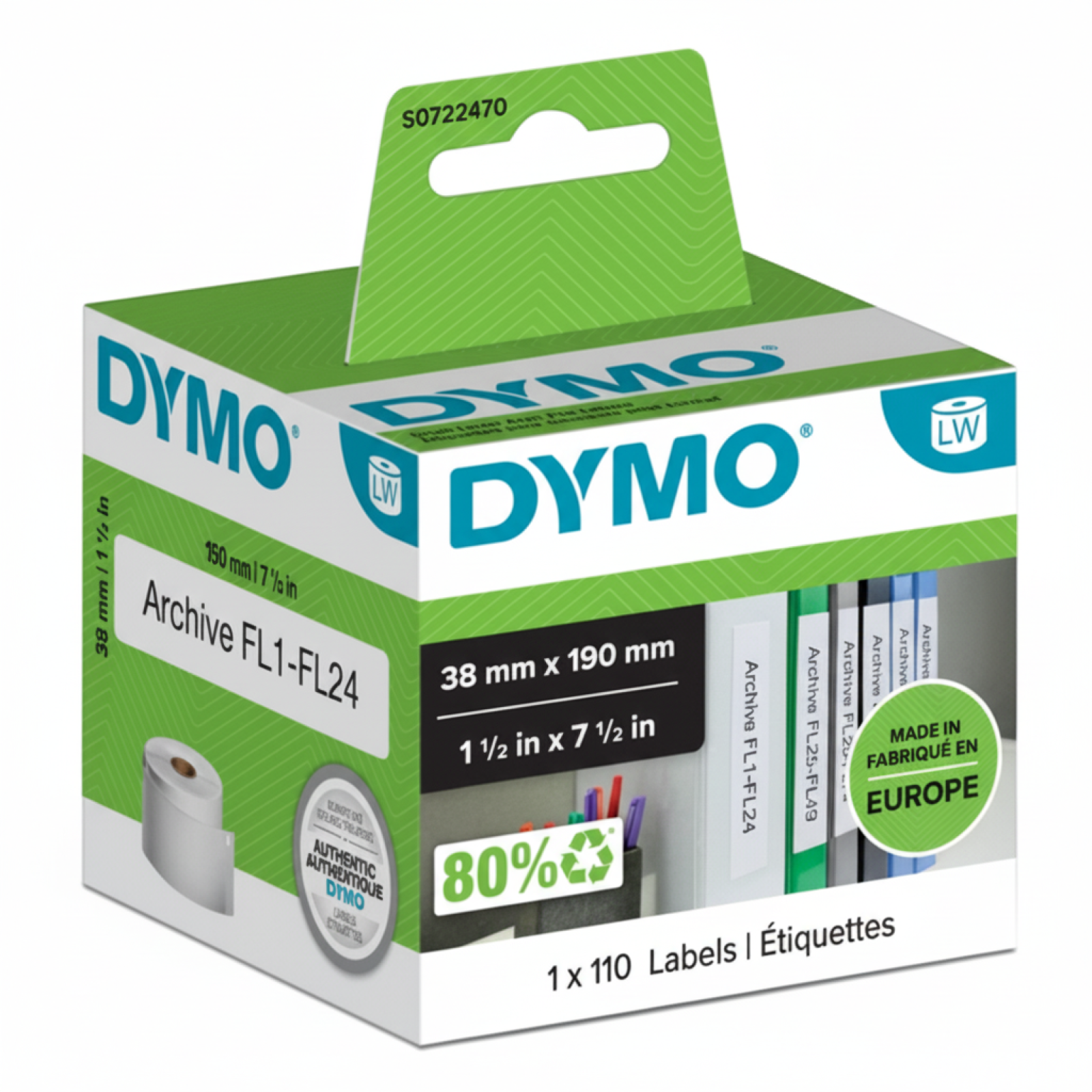 Original OEM Label DYMO LW-99018 (LW-99018) (White)