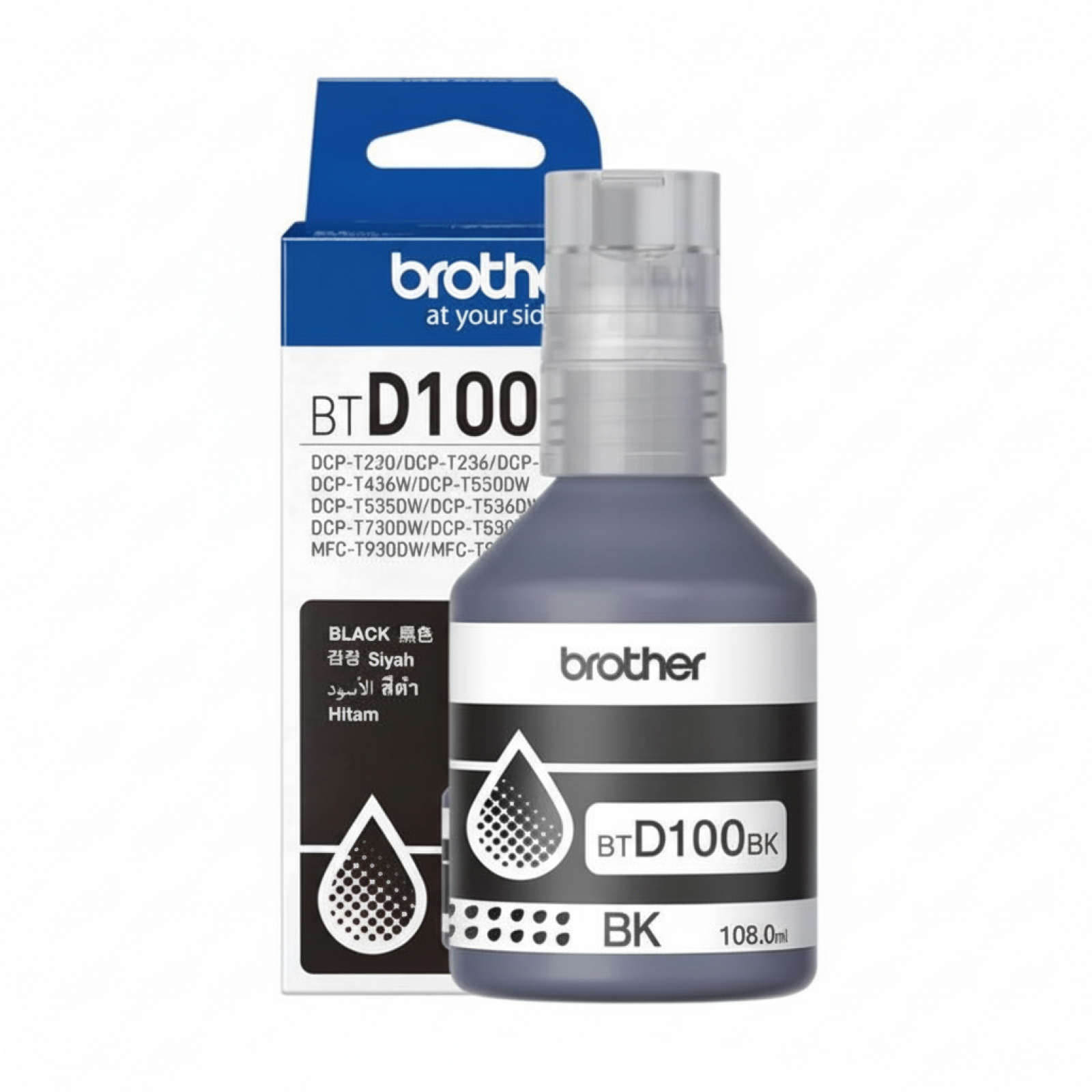 Original OEM Ink Cartridge Brother BT-D100 BK (BTD100BK) (Black)
