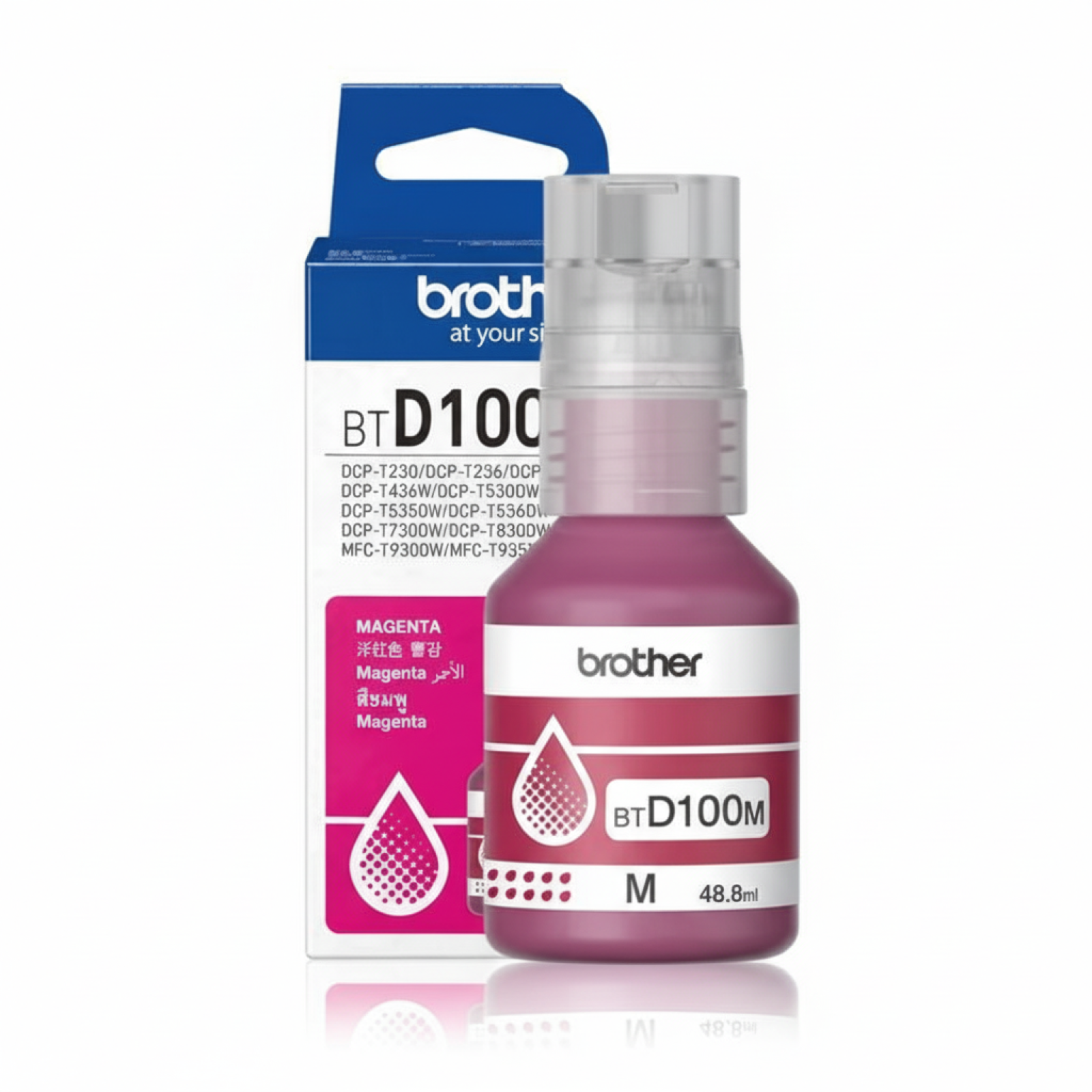 Original OEM Ink Cartridge Brother BT-D100 M (BTD100M) (Magenta)