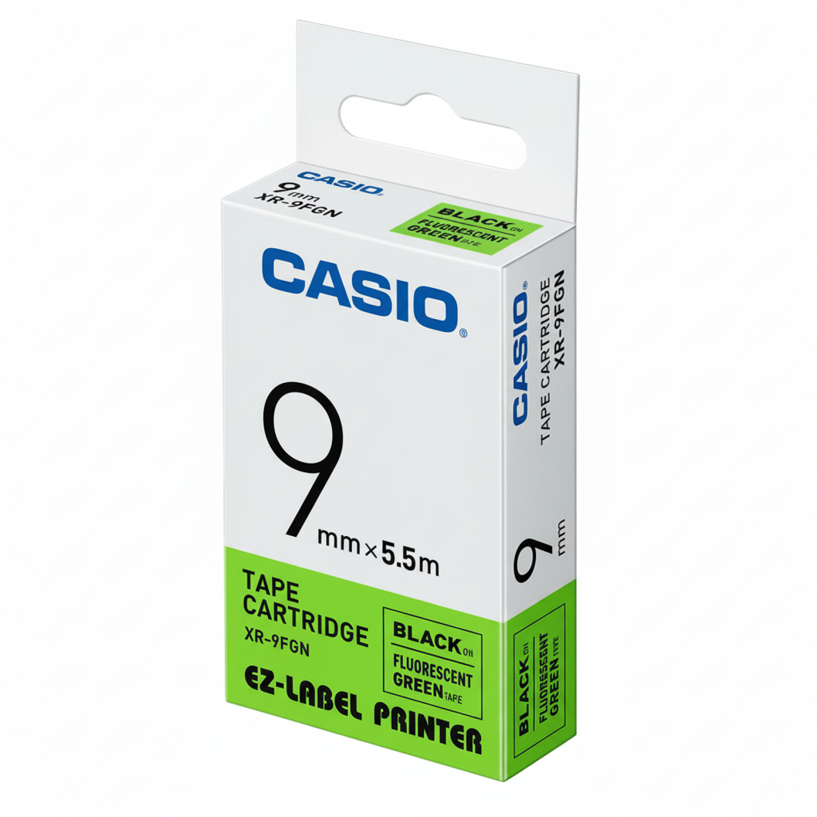 Original OEM Tape Casio XR-9FGN (XR-9FGN) (Green) (9 mm, 5,5 m)