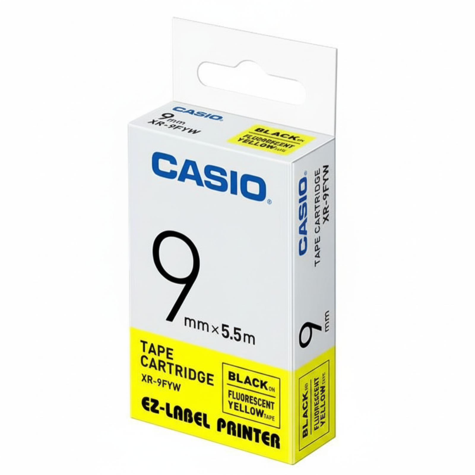 Original OEM Tape Casio XR-9FYW (XR-9FYW) (Yellow) (9 mm, 5,5 m)