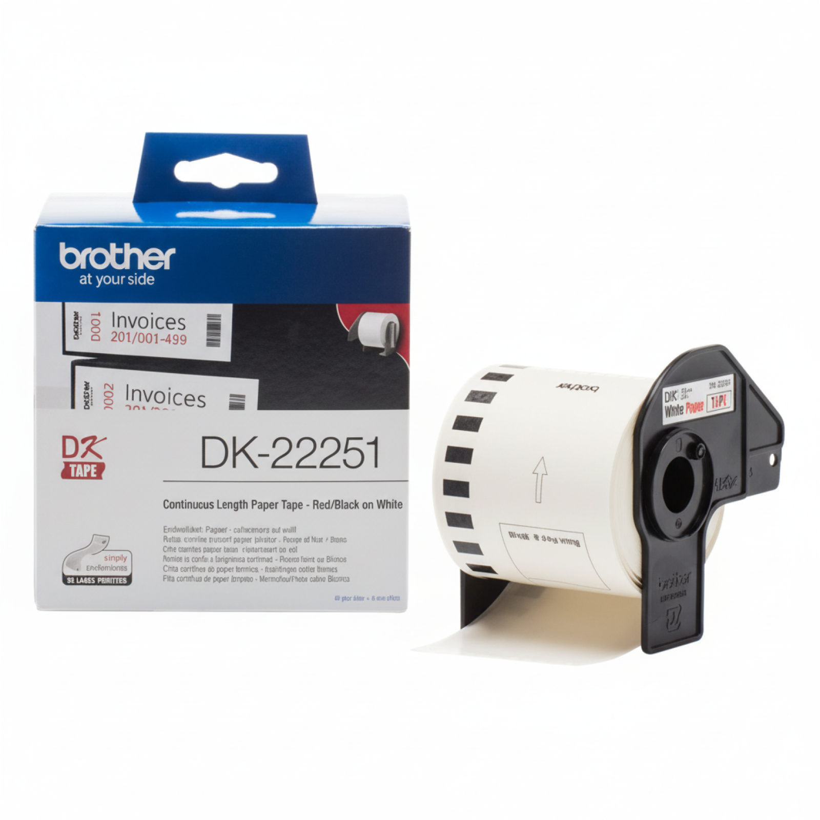 Original OEM Tape Brother DK-22251 (DK-22251) (Red) (62 mm, 15,24 m)