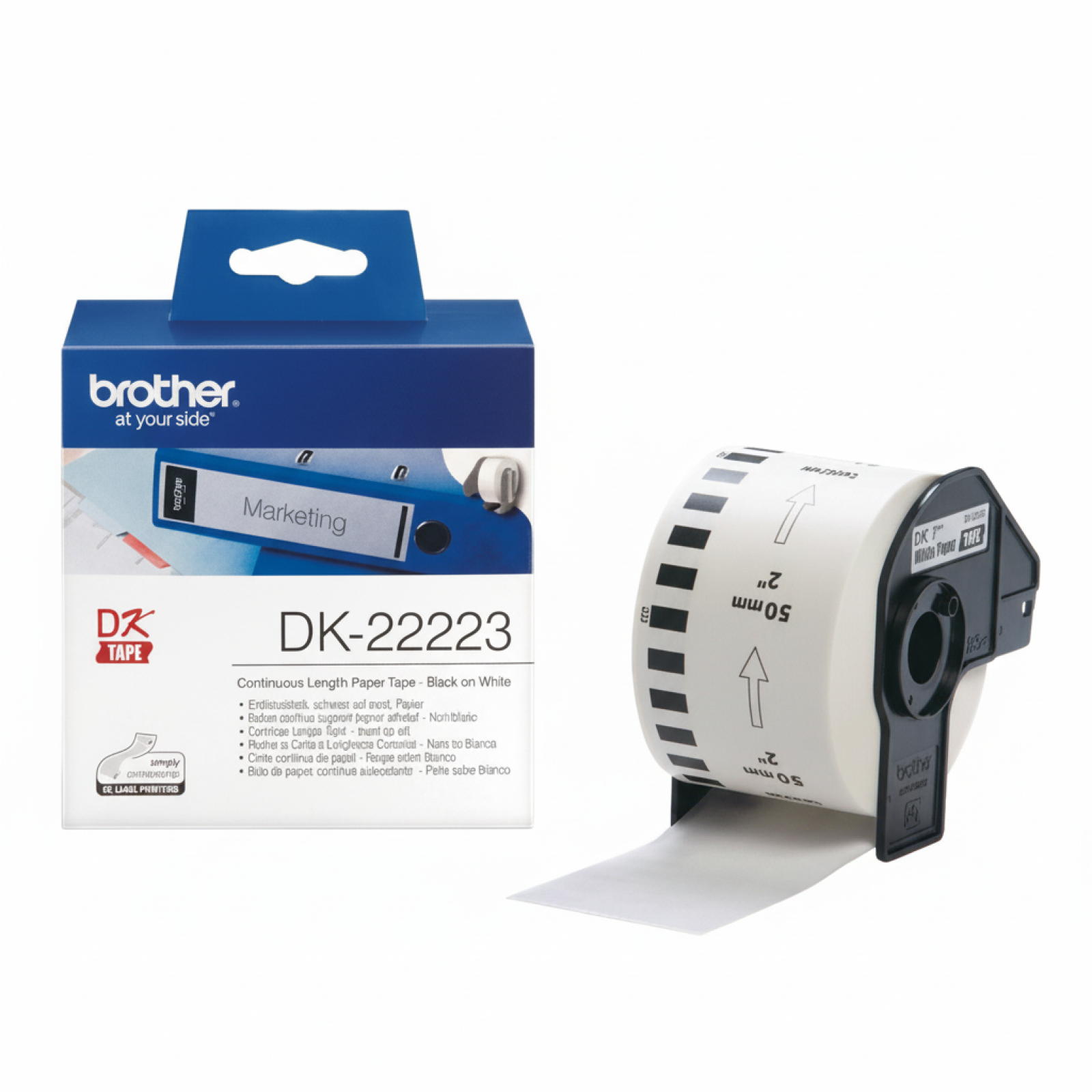 Original OEM Tape Brother DK-22223 (DK-22223) (White) (50 mm, 30,48 m)